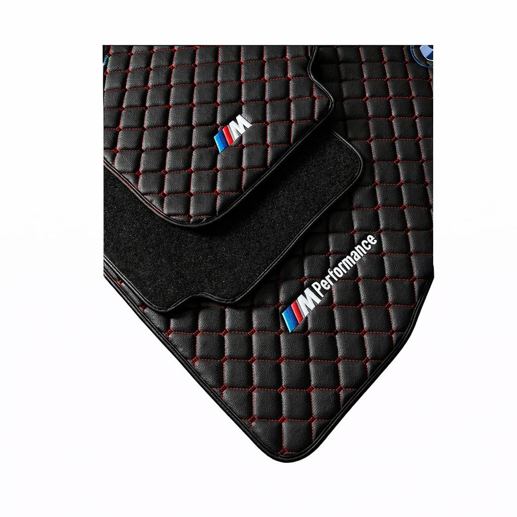 For BMW Leather Floor Mats Made To Measure Custom Design Mats M2 M3 M4 M5 M8