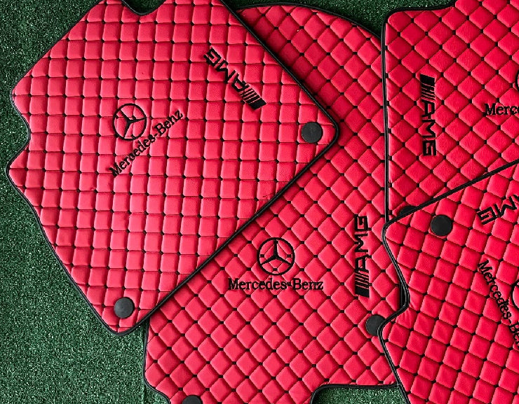 Mercedes Benz Leather Floor Mats Custom Fit For all Model AMG