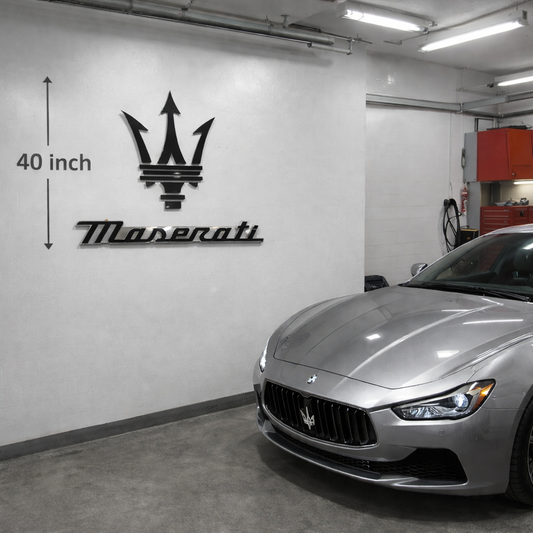 Maserati Wall Sign for Garage – Premium Wall Decor for Car Enthusiasts