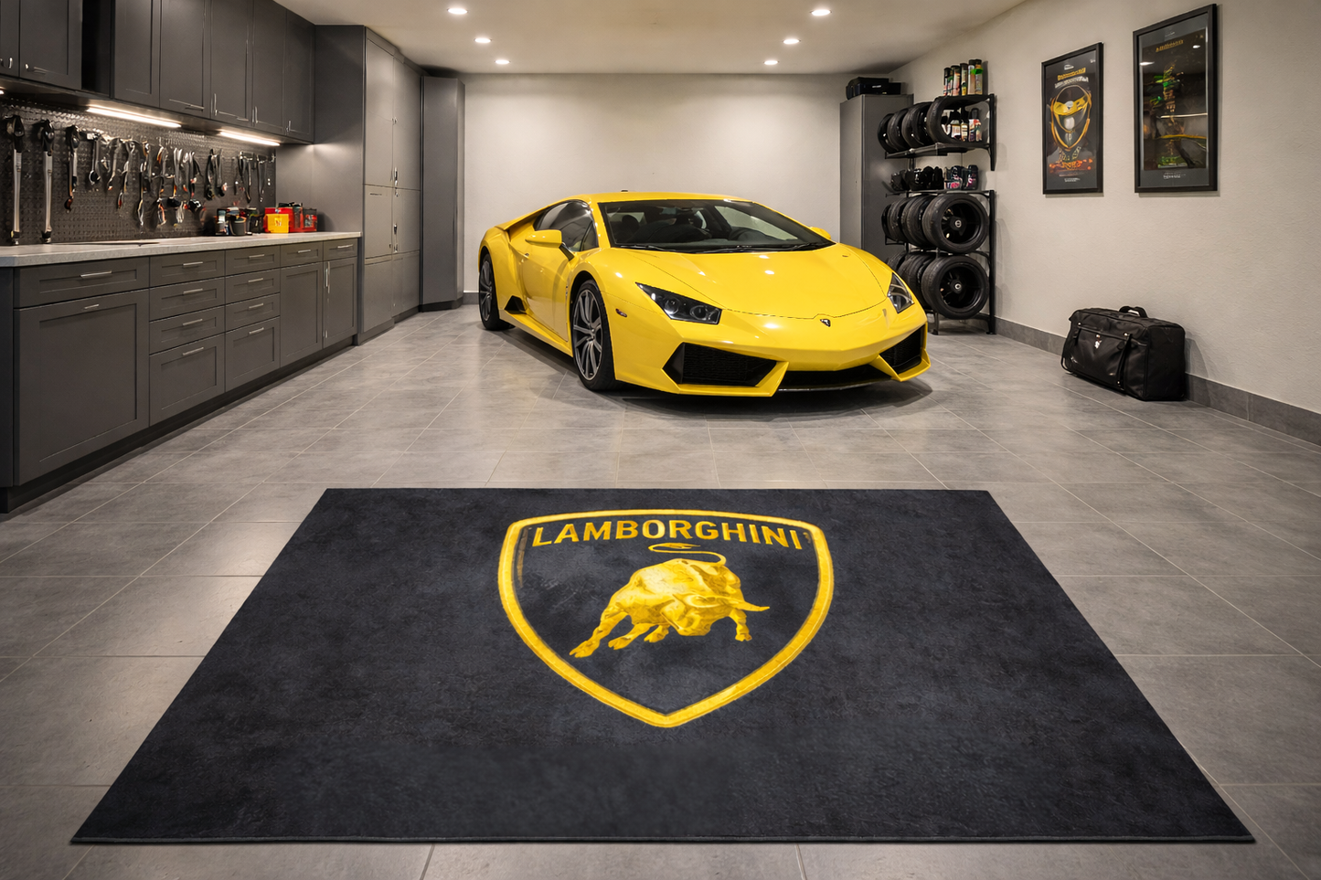 Lamborghini Luxury Rug 60×87 INCH Home, Garage & Display Carpet