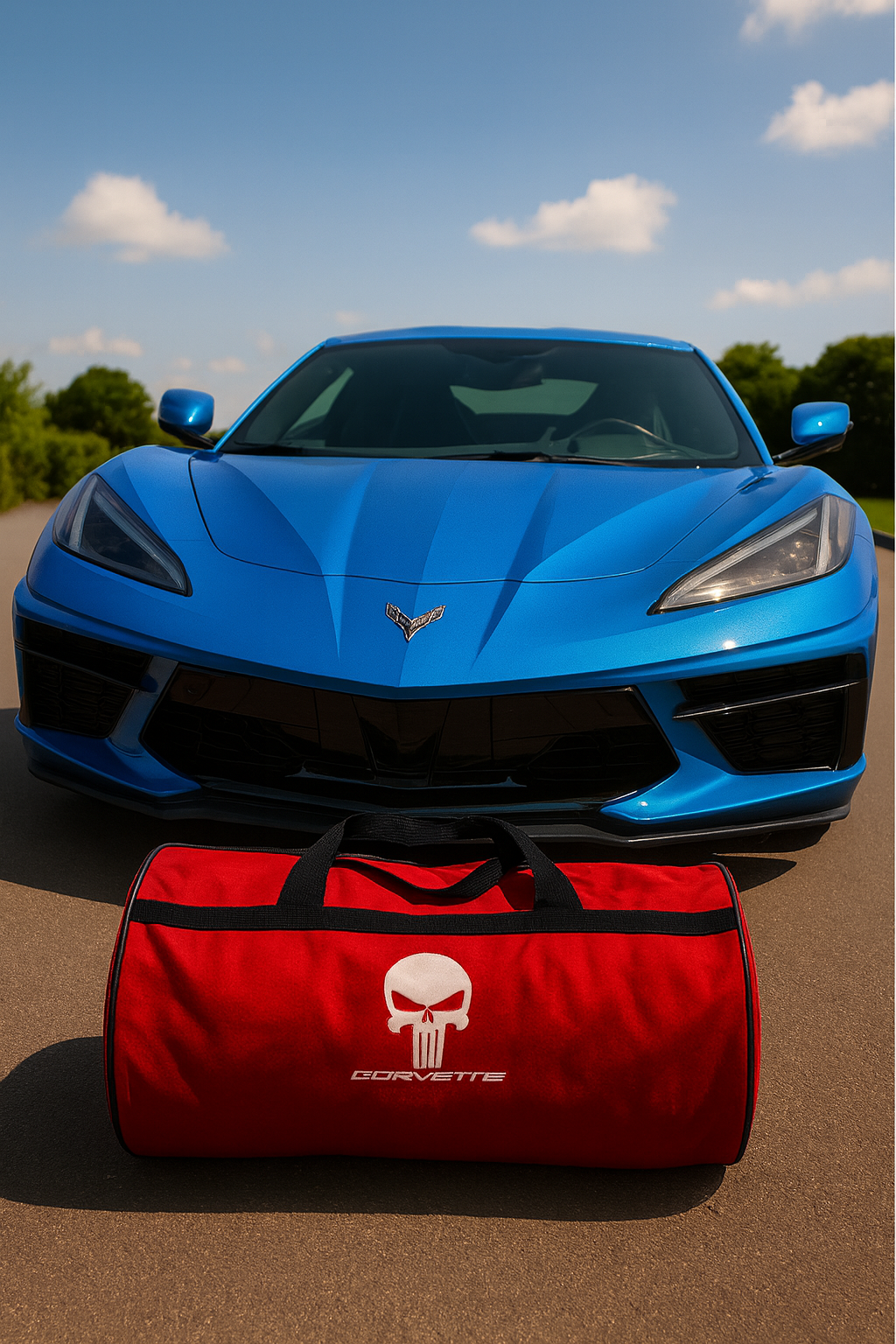 Luxury Corvette Duffle Trunk Bag RED 30x50 cm