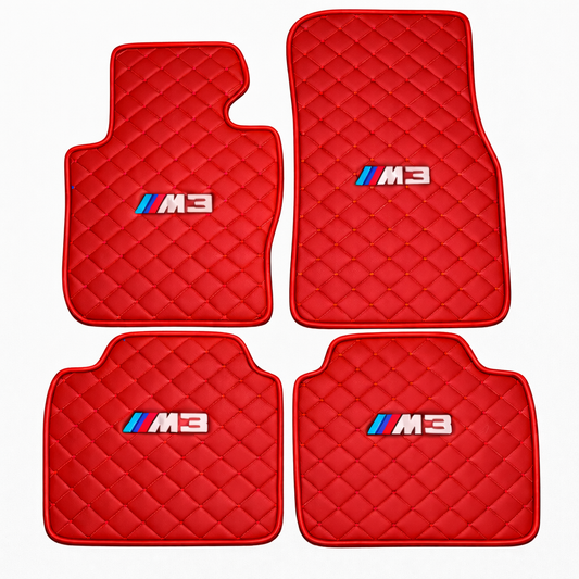 For BMW M3 Car Floor Mats Custom fit Leather for all BMW M3 Waterproof Carpet Liner