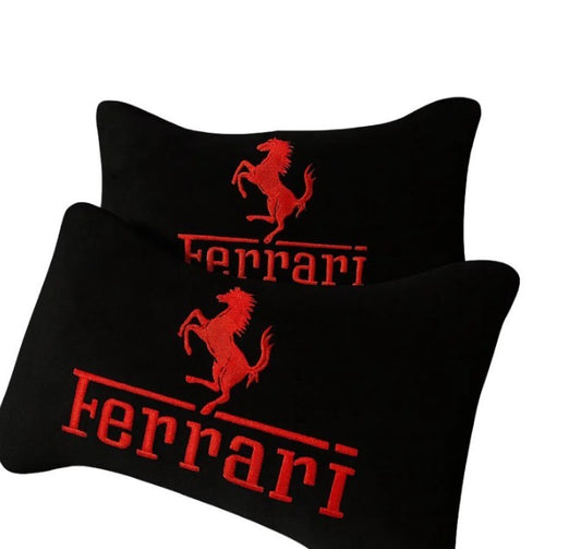 For Ferrari Alcantara Neck Pillows for Cars - Premium Comfort and Style (2 PCS)