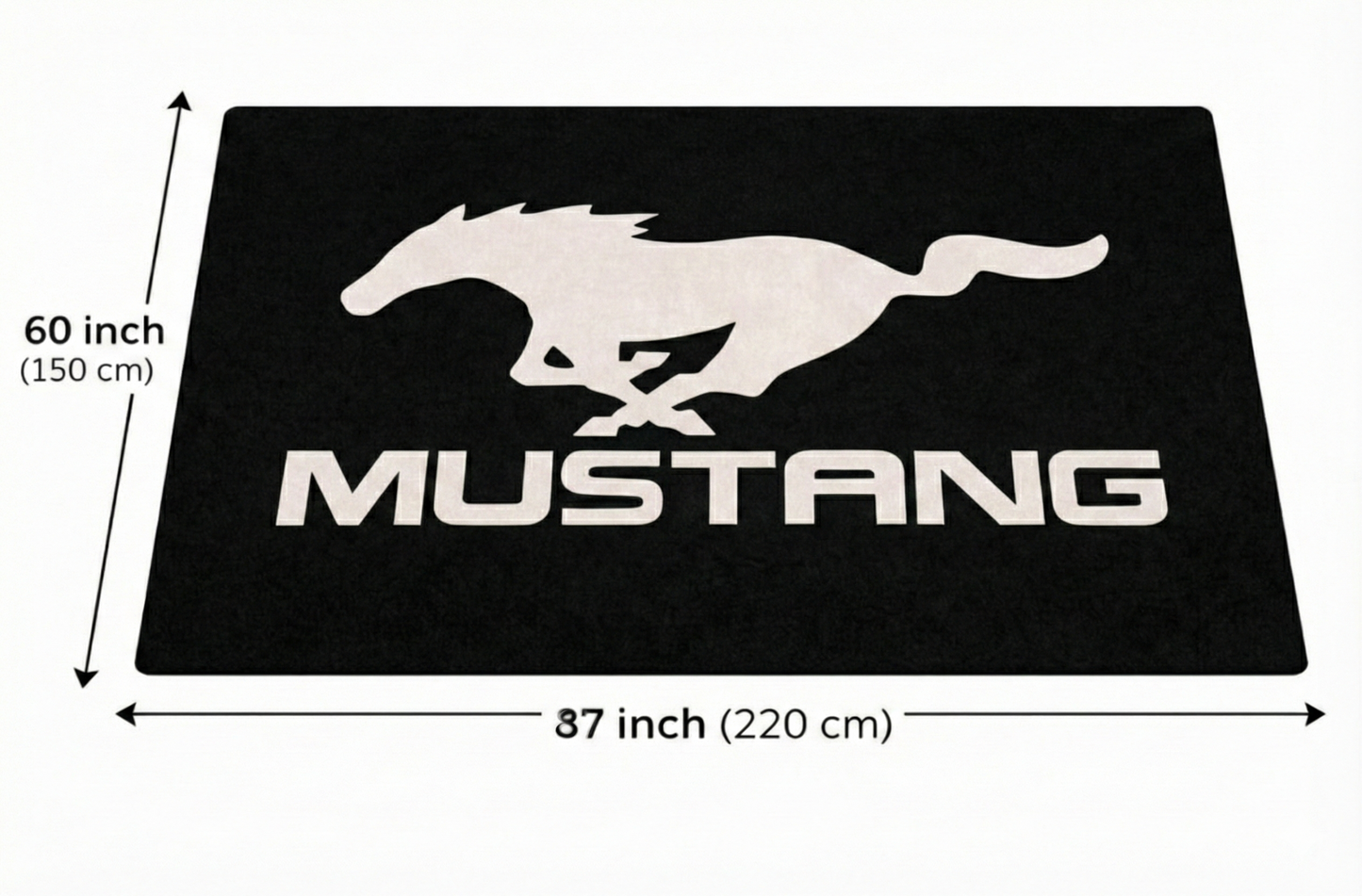 Mustang Luxury Rug 60×87 INCH Home, Garage & Display Carpet