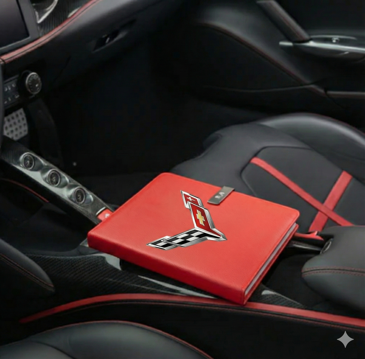 Corvette Journal Notebook Customizable initials