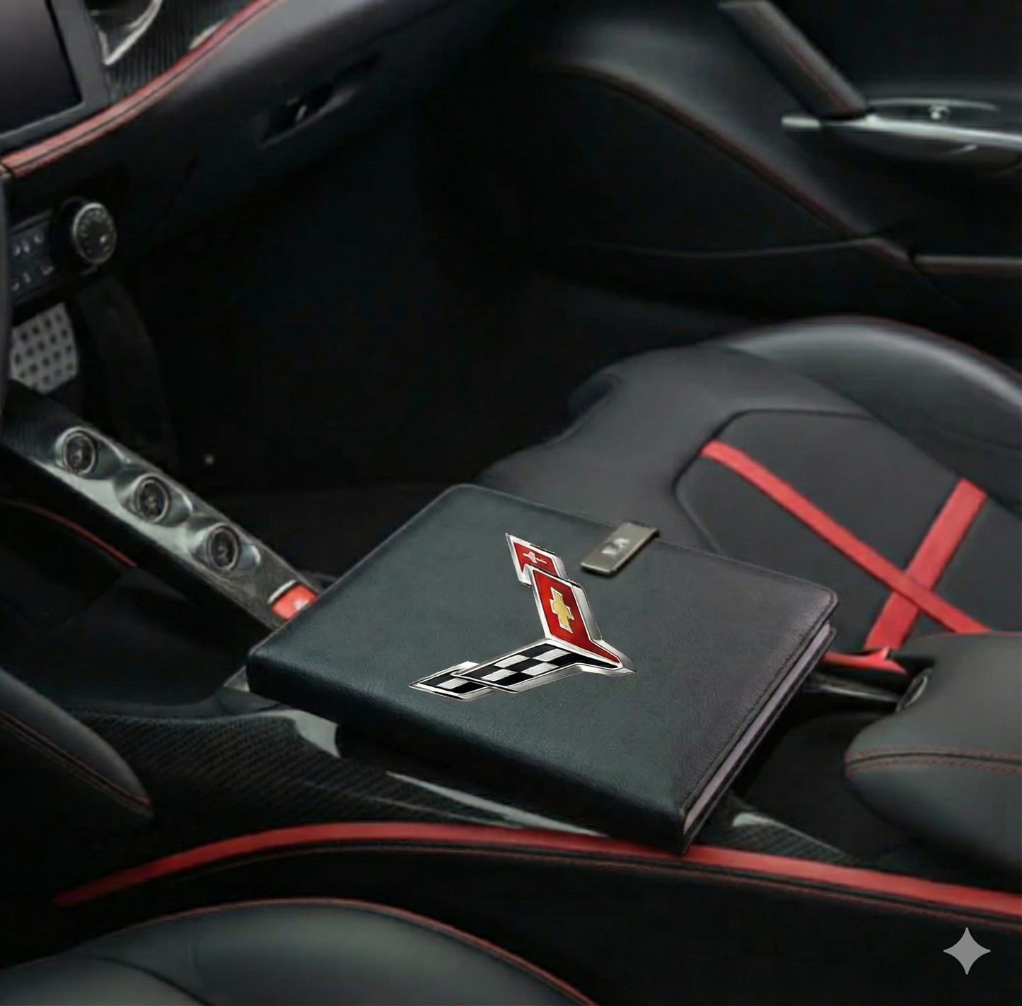 Corvette Journal Notebook Customizable initials