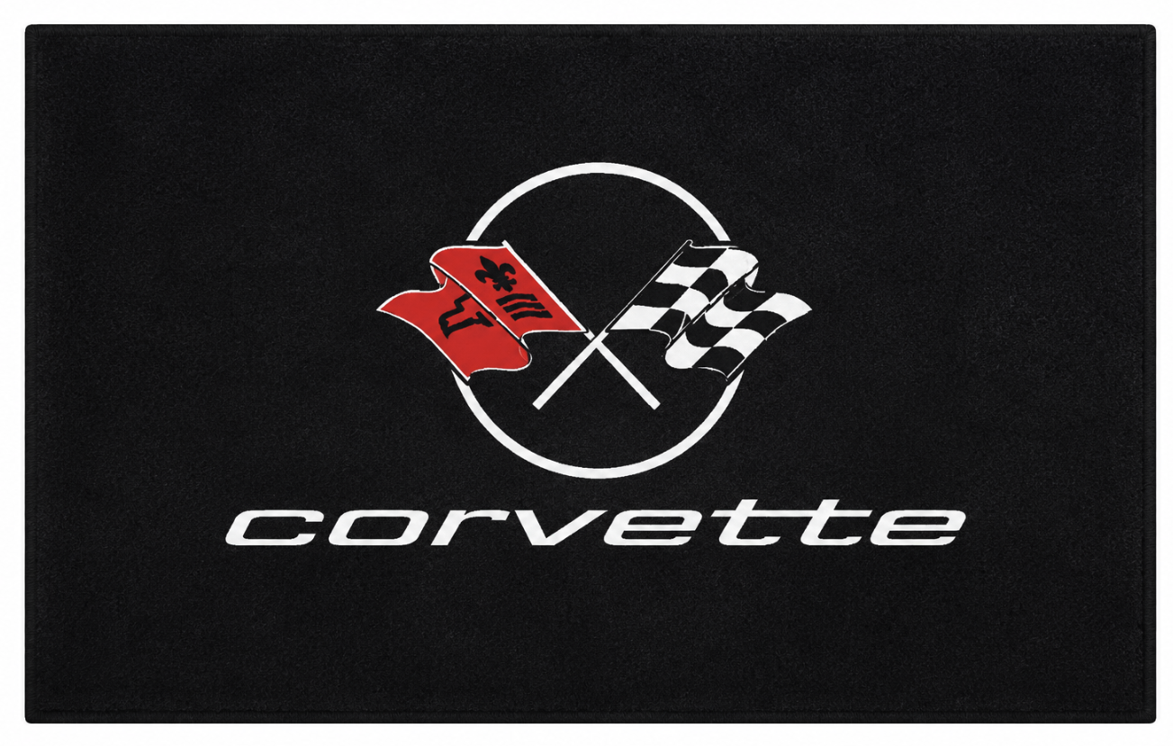Corvette Garagemat 5x7 FT (60x87 Inch) C2 C3 C4 C5 C6 C7 C8 Z06