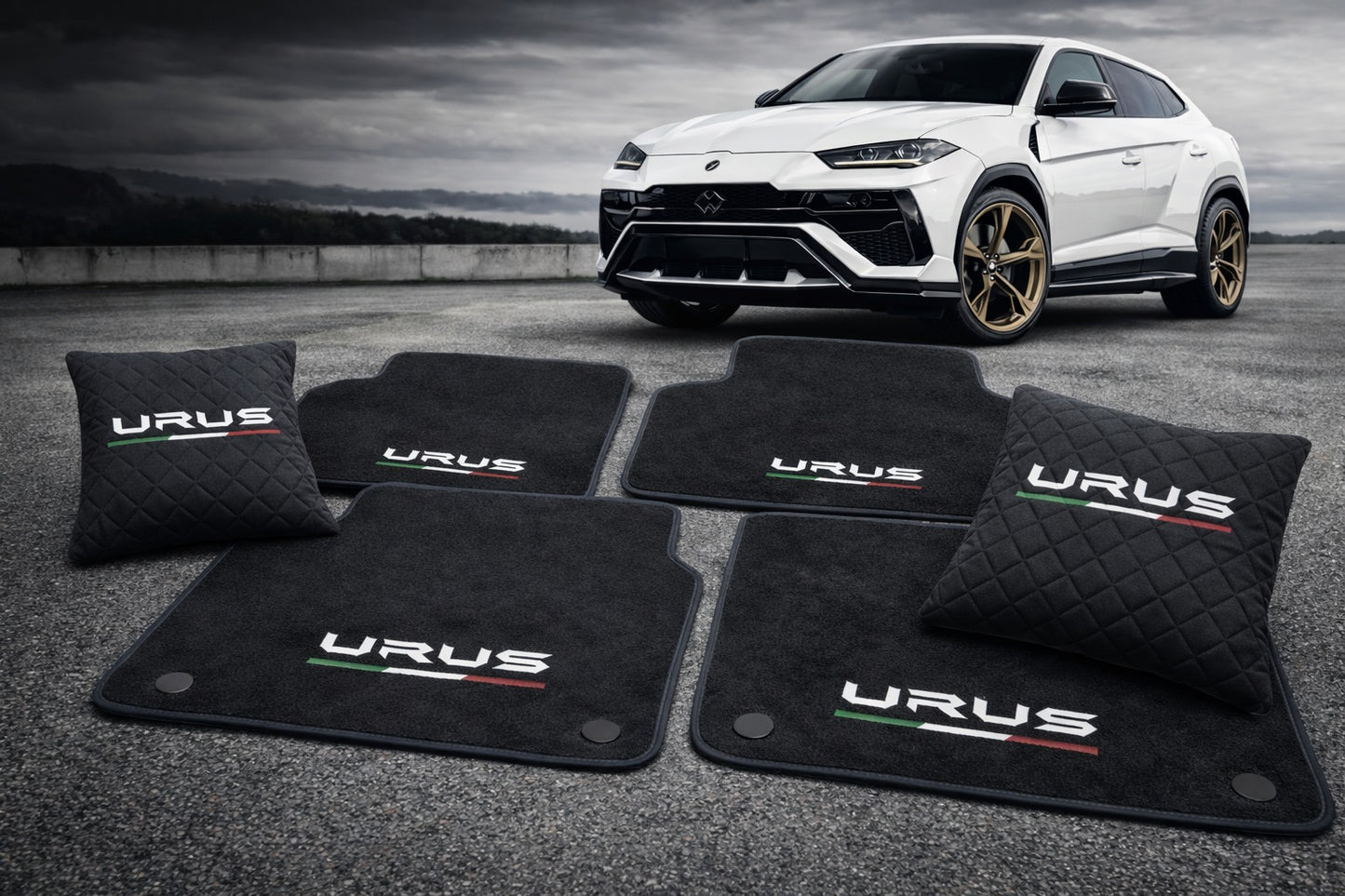 Lamborghini Urus Floor Mats - All Model Fit - Velour Premium Carpet For Urus