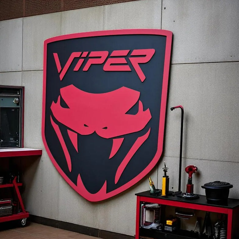 Viper Wall Sign for Garage – Premium Wall Decor for Car Enthusiasts
