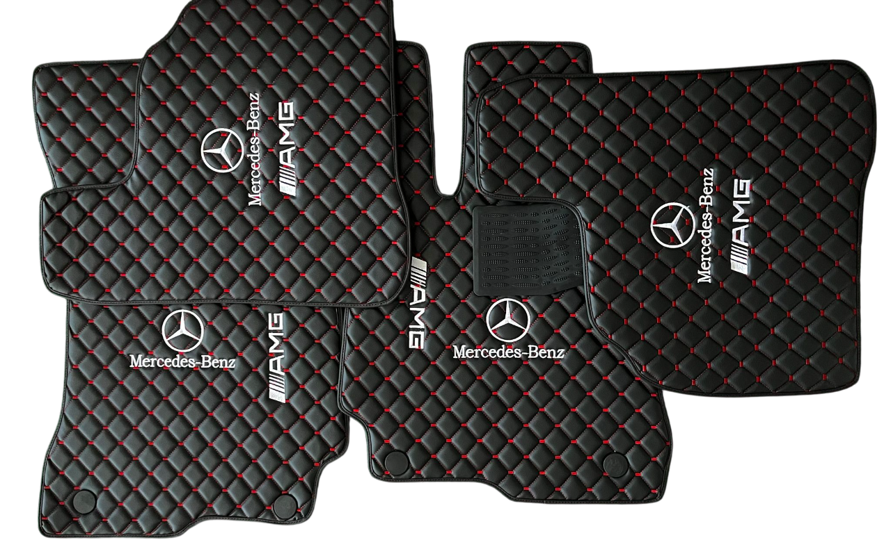 For M.Benz AMG Leather Floor Mats - Made To Measure Mats for all Model
