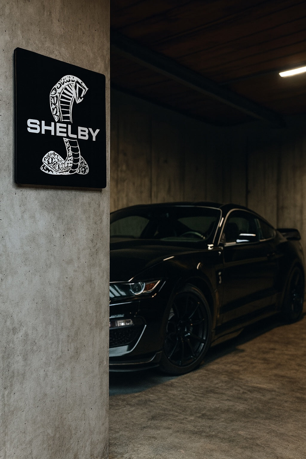 Handmade Shelby Logo Wood Wall Art: Garage Decor Wall Decor