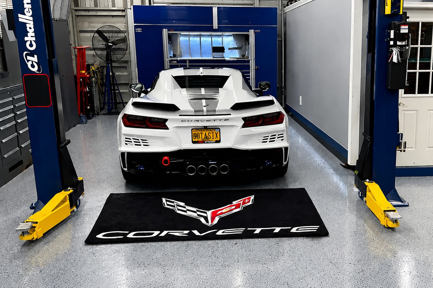Corvette Garagemat 5x7 FT (60x87 Inch) C2 C3 C4 C5 C6 C7 C8 Z06