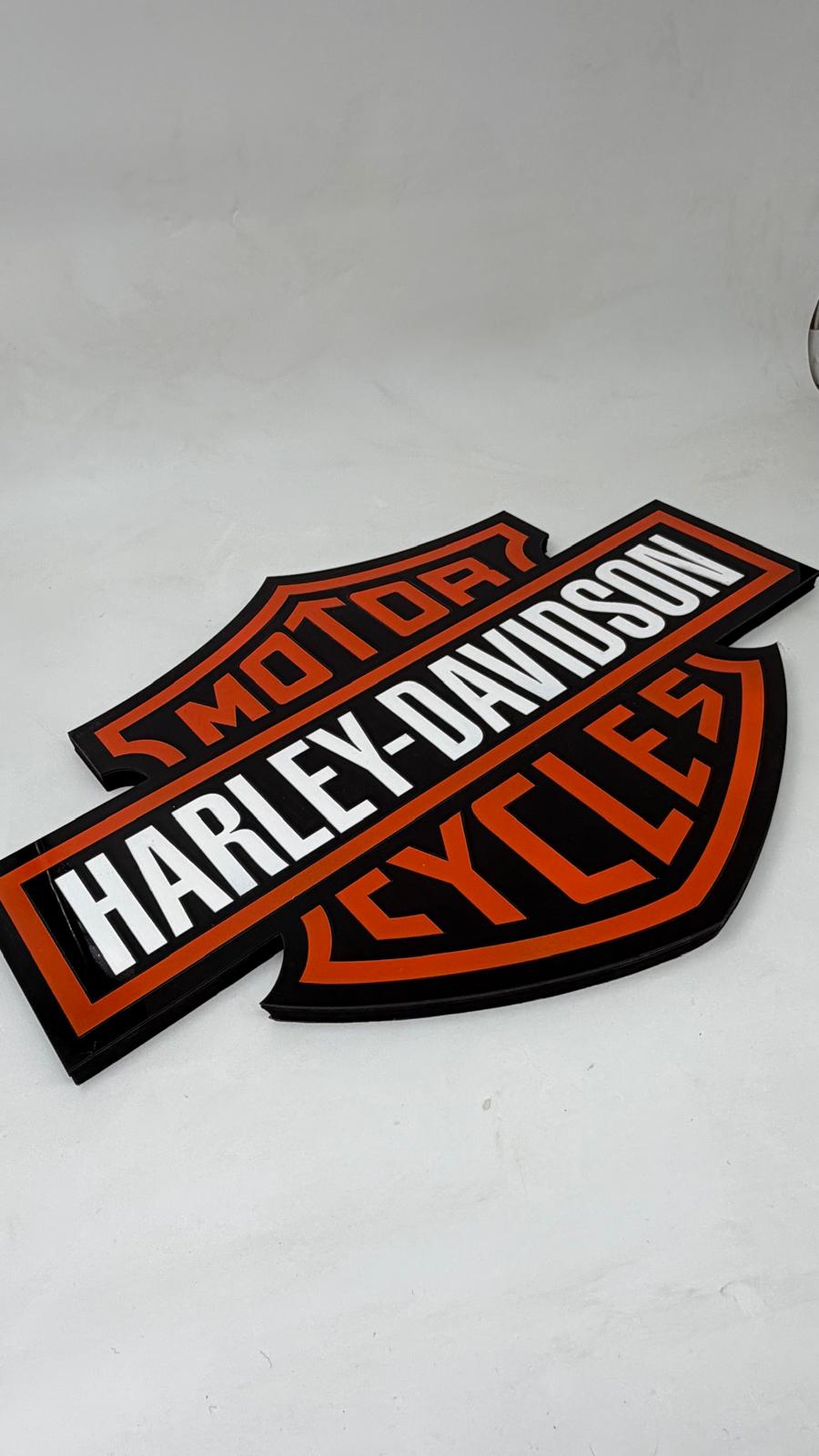 Harley Davidson Wall Sign for Garage – Premium Wall Decor for Car Enthusiasts