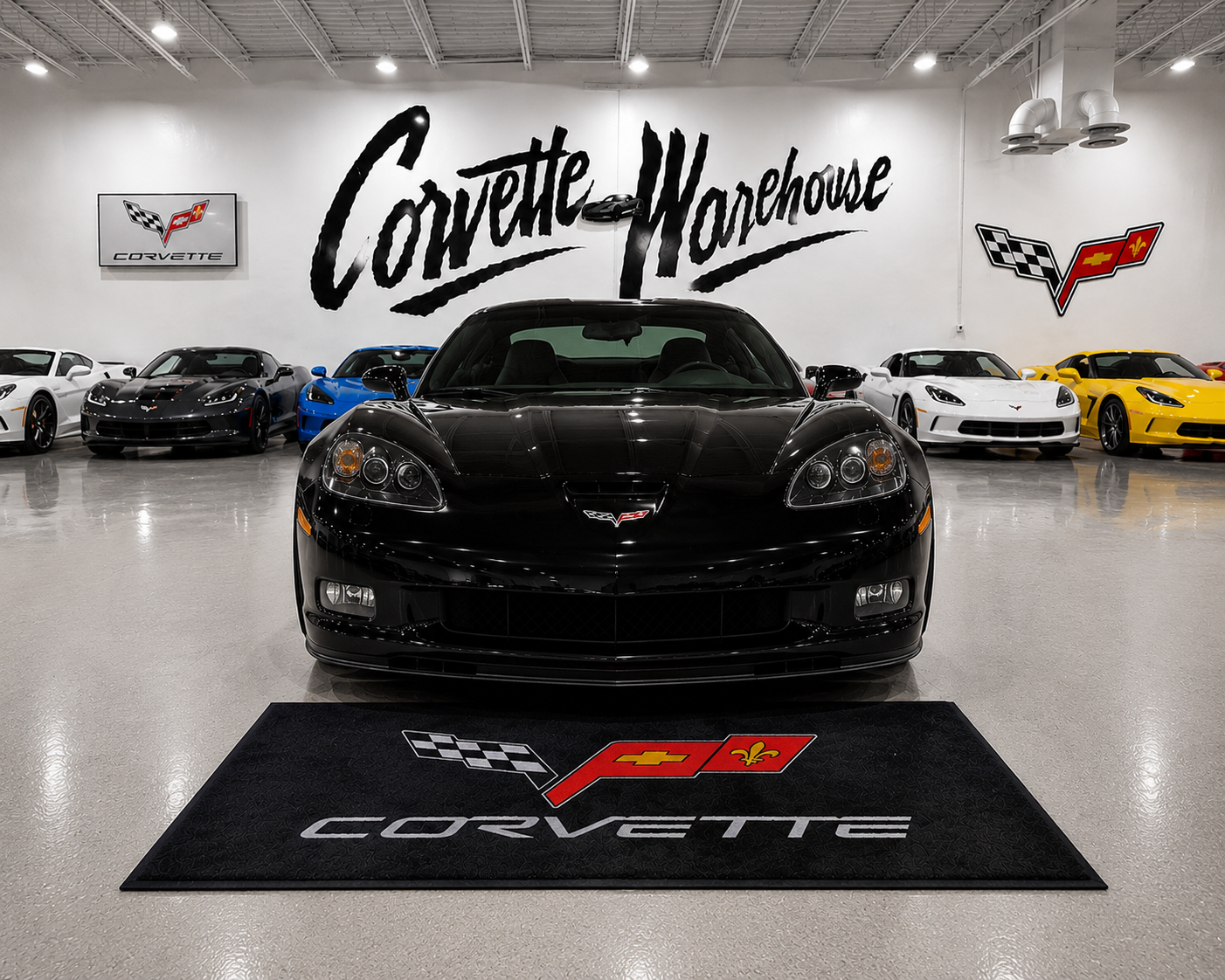 Corvette Garagemat 5x7 FT (60x87 Inch) C2 C3 C4 C5 C6 C7 C8 Z06