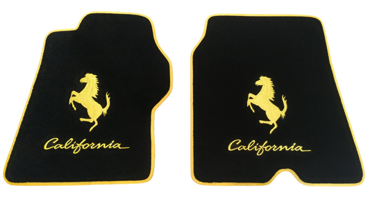 Ferrrari California Floor Mats Custom Fit Ferrari Carpet Velour Mats with Custom Stitch A+