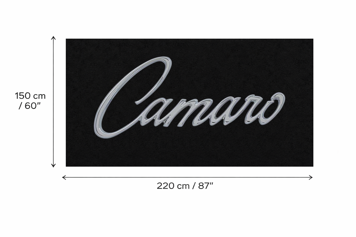 Camaro Garage Floor Mat 5x7 FT (60x87 Inches) Premium Showroom Rug Wall Decor