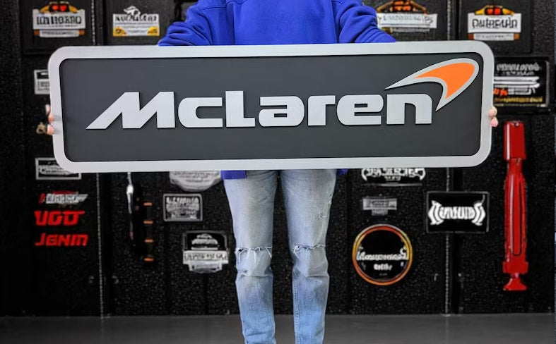 McLaren Wall Sign for Garage – Premium Wall Decor for Car Enthusiasts