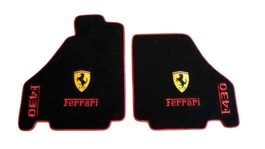 Ferrari F430 Floor Mats Custom Fit Ferrari Carpet Velour Mats with Custom Stitch