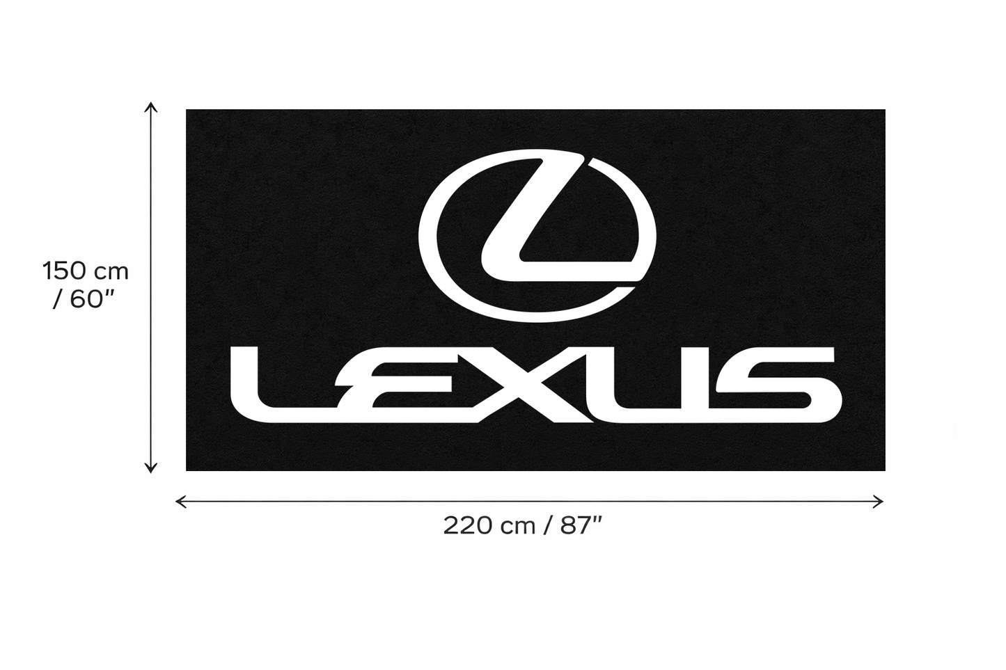 Lexus Garage Floor Mat 5x7 FT (60x87 Inches) Premium Showroom Rug Wall Decor