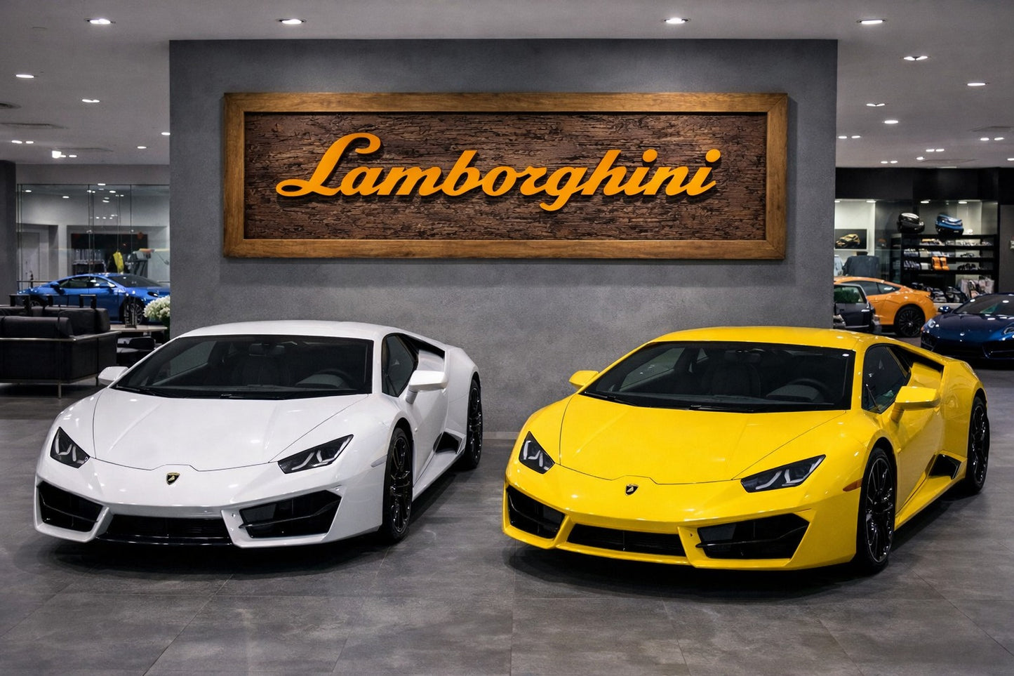 Hand-Carved Lamborghini Wooden Wall Art – Custom Letter Luxury Garage Decoration (59.06 × 27.56 INCHES)
