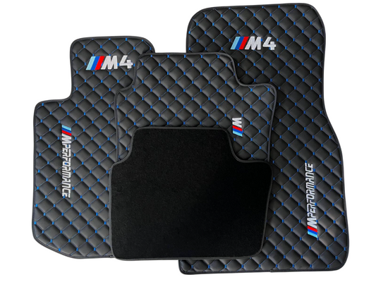 For BMW M4 Leather Floor Mats Custom Fit Waterproof