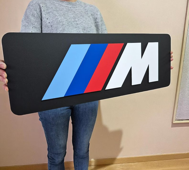 BMW M Wall Sign for Garage – Premium Wall Decor for Car Enthusiasts