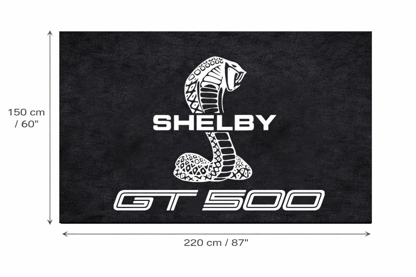 Shelby GT500 Floor Mat 5x7 FT (60x87 Inches) Premium Showroom Rug Wall Decor