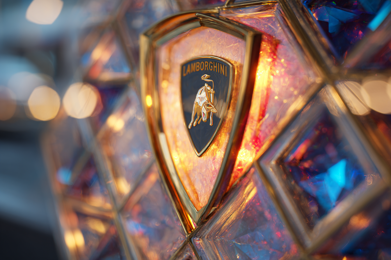 Lamborghini Tempered Glass Picture 50x50 CM