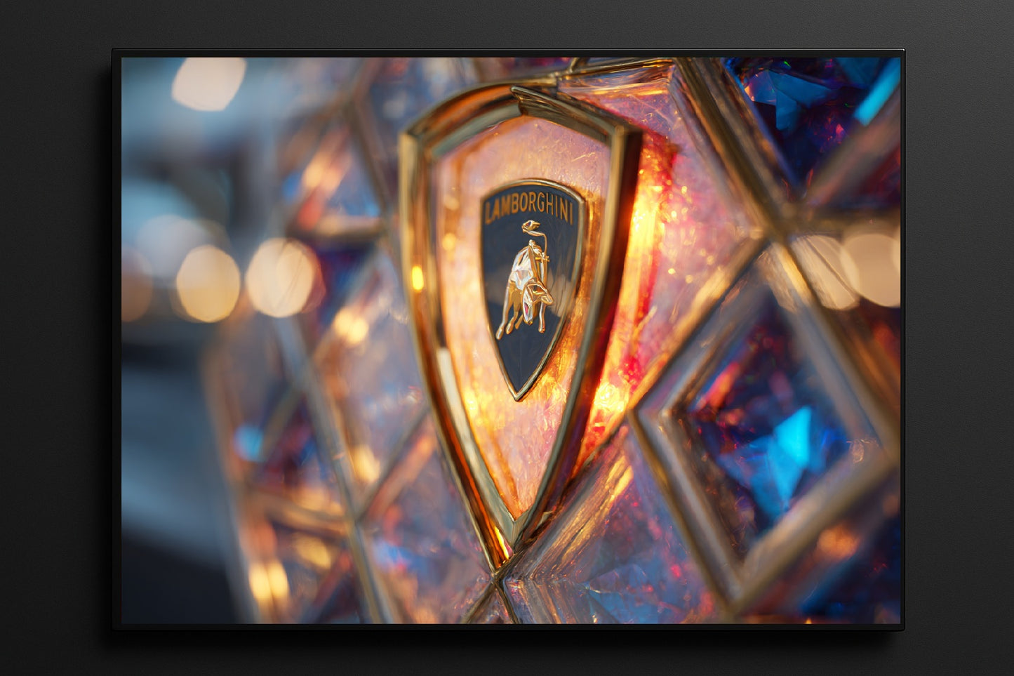 Lamborghini Tempered Glass Picture 50x50 CM